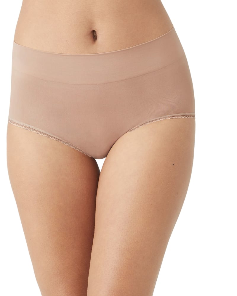Front of a model wearing a size 2XL Feeling Flexible Brief in Roebuck by Wacoal. | dia_product_style_image_id:304068
